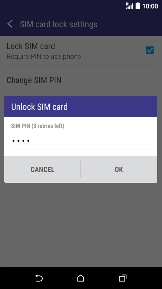 Key in your PIN and press OK.
