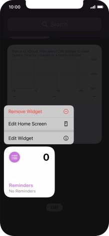 Press Remove Widget.
