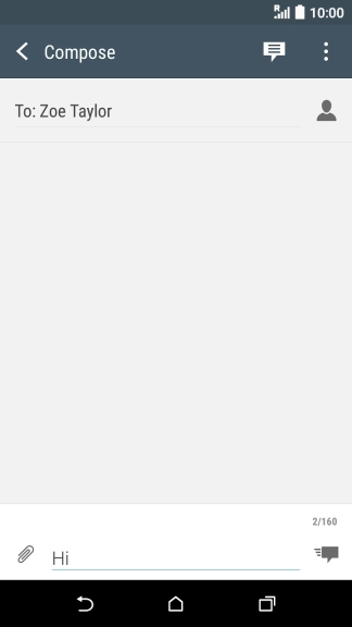 Press the attachment icon.