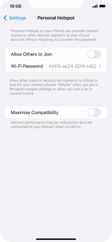 Press Wi-Fi Password and key in the required password.