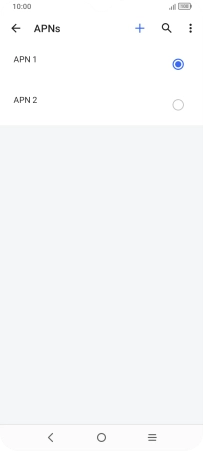 Press the field next to the required data connection to activate it.