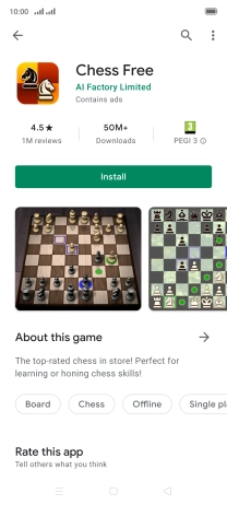 Press Install and follow the instructions on the screen to install the app.