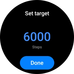 Slide your finger up or down on the screen to select the required goal.