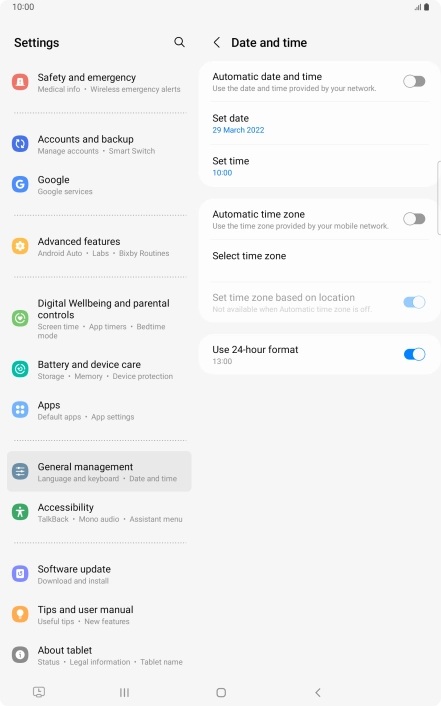 Press the indicator next to 