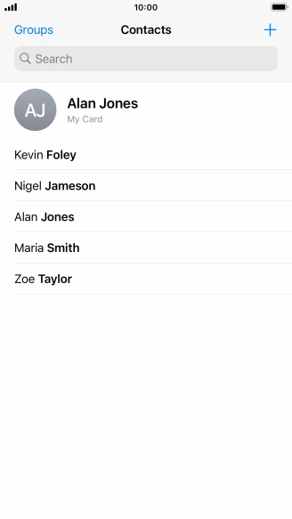 Press the new contact icon.