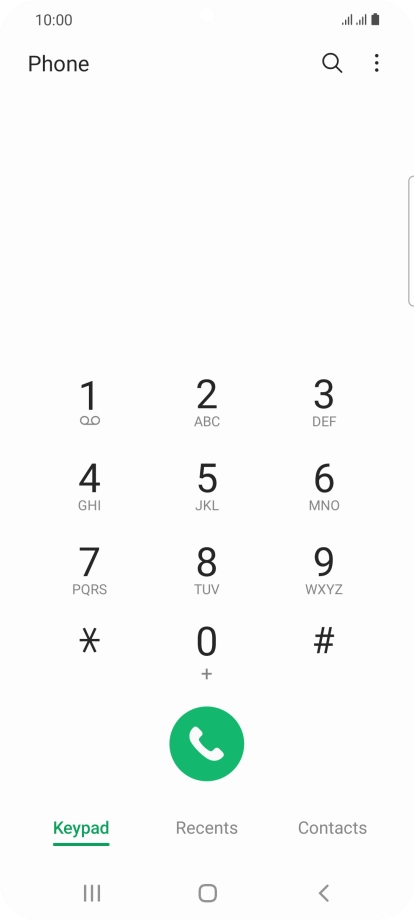 Press the menu icon.