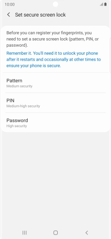 Press the required phone lock code and follow the instructions on the screen to create an additional phone lock code.