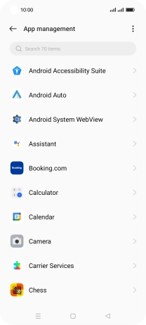 Press the required app.