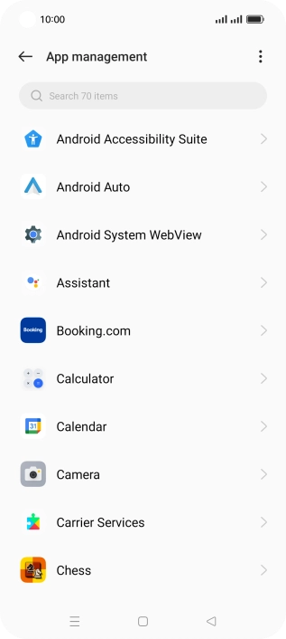 Press the required app.