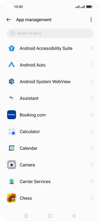 Press the required app.