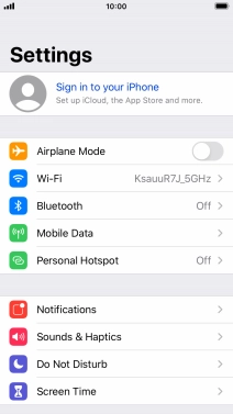Press Sign in to your iPhone.