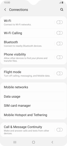 Press Mobile networks.