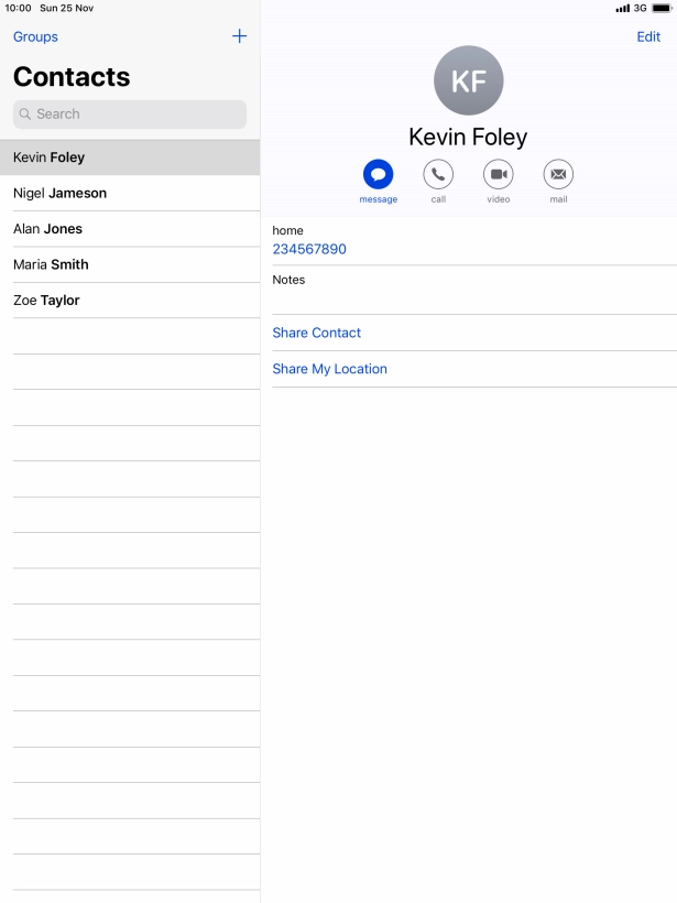 Press the new contact icon.