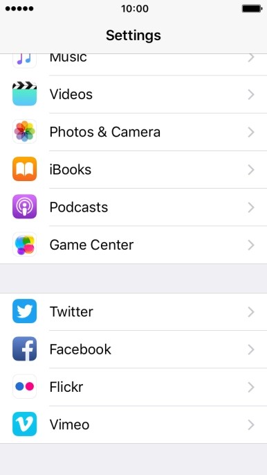 Press the required social network and follow the instructions on the screen to log on and copy the contacts.