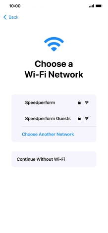 Press the required Wi-Fi network.