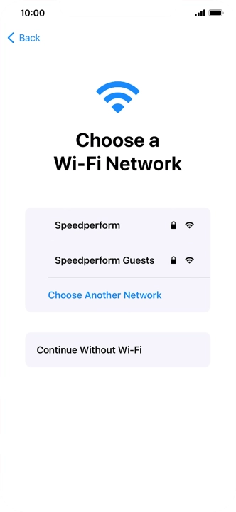 Press the required Wi-Fi network.