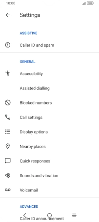 Press Call settings.
