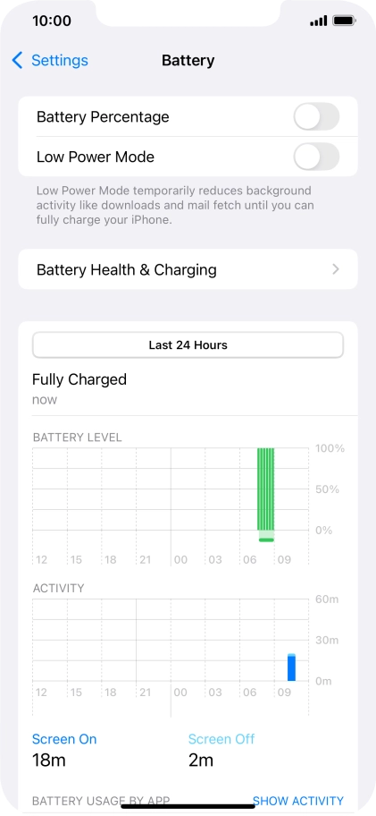 Press the indicator next to 