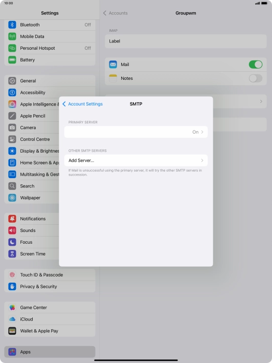 Press the field below 