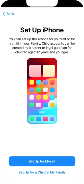 Press Set Up for Myself.