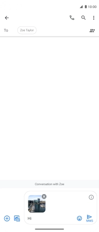 Press the send icon when you've finished your picture message.