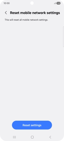 Press Reset settings. Press Reset settings.