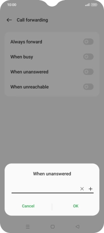 Key in +61414121121 and press the confirm icon.
