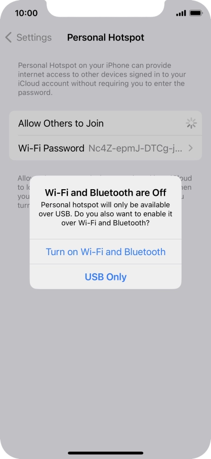If Wi-Fi is turned off, press Turn on Wi-Fi and Bluetooth.