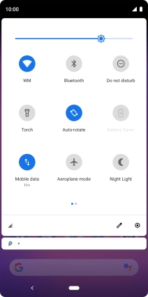 Press the settings icon.