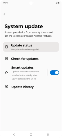 Press Check for updates. If a new software version is available, it's displayed. Follow the instructions on the screen to update the phone software.