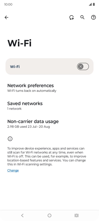 Press the indicator next to 