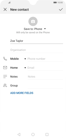 Press Phone number and key in the required phone number.