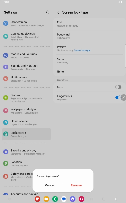 Press Remove. Press Remove.
