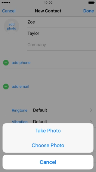 Press Choose Photo and go to the required folder.