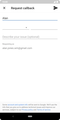 Follow the instructions on the screen to request a call. You will then get a call from the Google support team. Follow the verbal instructions to get support for your phone.