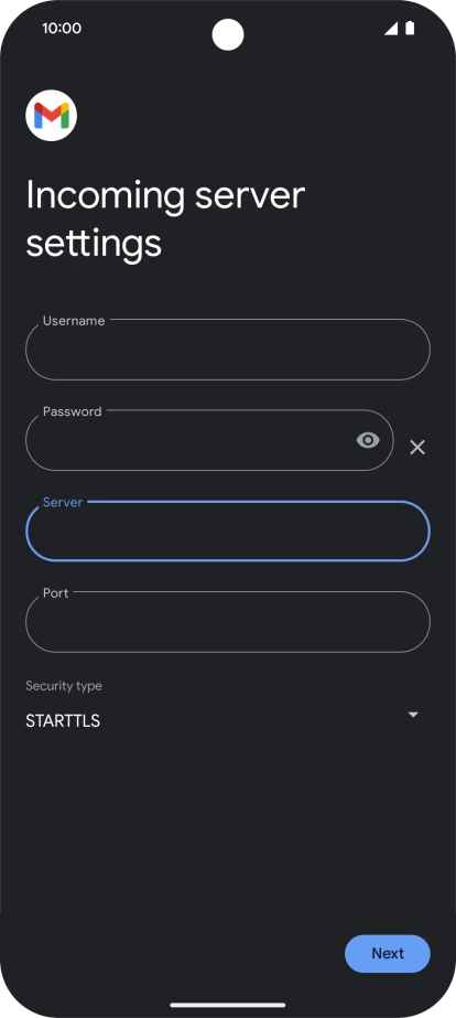 Press the field below 