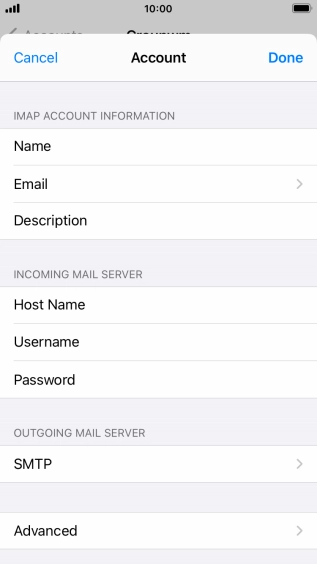 Press SMTP. Press SMTP.