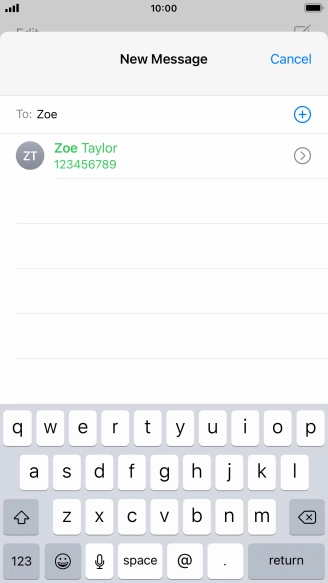 Press the required contact.