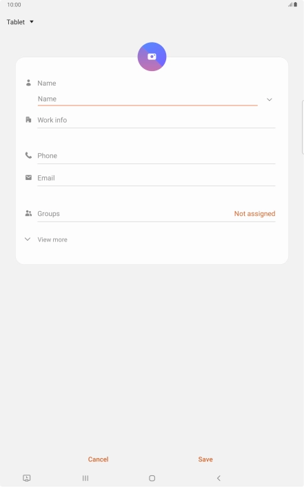 Press the address book drop down list.