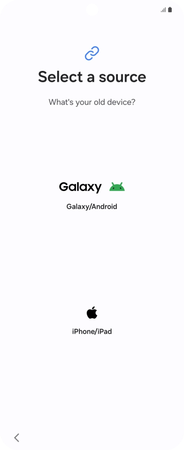 Press the required setting and follow the instructions on the screen to transfer the content from another phone. Press the required setting and follow the instructions on the screen to transfer the content from another phone.