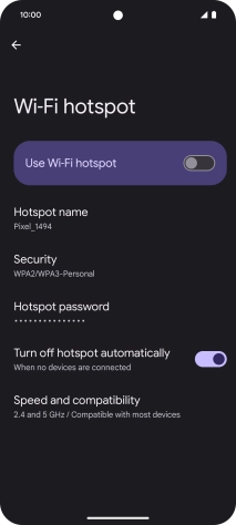 Press Hotspot name.