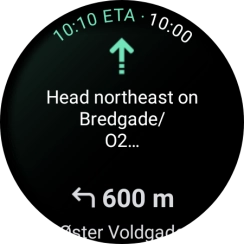 Follow the instructions on the screen to navigate to the selected destination.