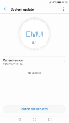 Press CHECK FOR UPDATES. If a new software version is available, it's displayed. Follow the instructions on the screen to update the phone software.