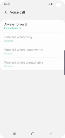 Press the required divert type. Press the required divert type.