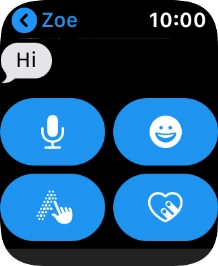 Press the microphone icon and follow the instructions on the screen to record and send the message.