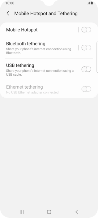 Press Mobile Hotspot.