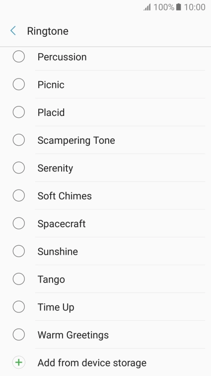 Press Add from device storage.