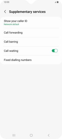 Press Call forwarding.
