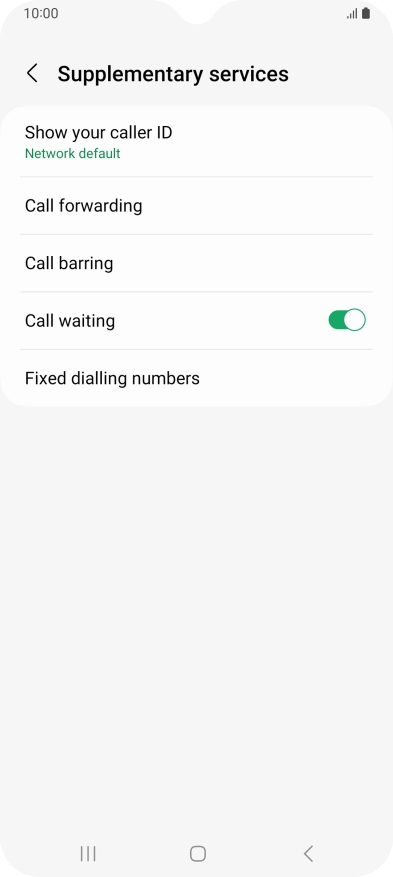 Press Call forwarding.