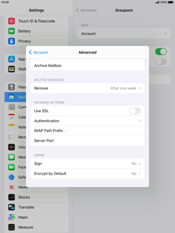 Press Authentication.